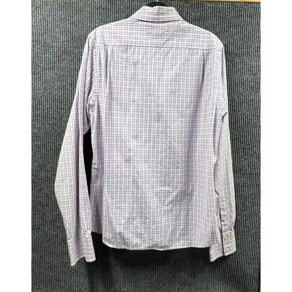 Abercrombie & Fitch Muscle Mens Shirt Large Pink Plaid Gingham Logo Cotton VTG - Picture 6 of 16